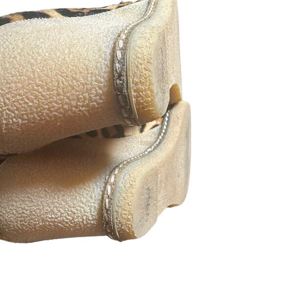 J.Crew Macalister Leopard Calf Hair Wedge Booties - Size 7 - Picture 5 of 10